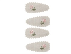 Lil Atelier birch/rose brown/shadow gray hair clips (6-pack)